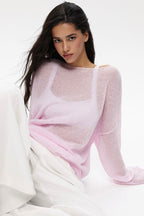 Lightweight See Through Knit Blouse