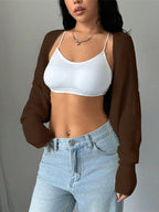 Loose Fit Knit Shrug Cardigan