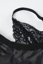 Off Shoulder Leopard Layered Blouse