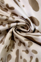 Printed Halter Tie Deep V Neck Mini Dress