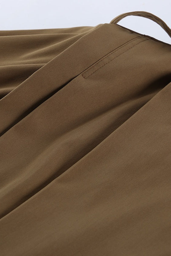 Pleated Collar Long Sleeve Jacket