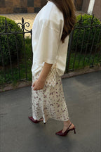 Floral High Waist Slim Pencil Skirt