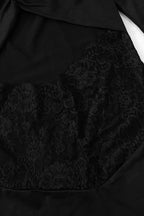 Off Shoulder Lace Patchwork Mini Dress