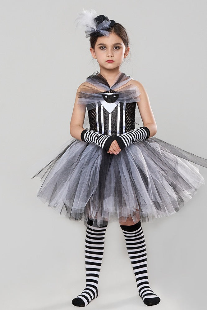 Striped Skeleton Kid Halloween Costume