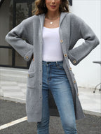 V-Neck Loose Knit Cardigan