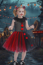 Red Clown Dress Kid Halloween Costume