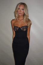 Halloween Lace Trim Sexy Backless Maxi Dress