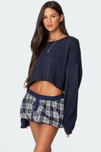 Y2K Plaid Faux Button Skirt with Built-in Shorts Skirt