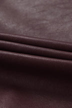 Vintage Red PU Leather Jacket