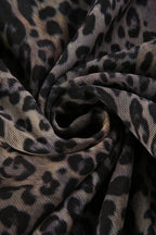 Lace Trim Leopard Patchwork Skirt