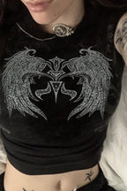 Graphic Fitted Crop T-shirt