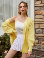 Solid Loose Knit Cardigan