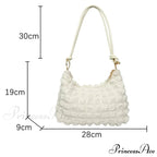 Fabric Folded Shoulder Padded Tote Bag