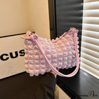 Fabric Folded Shoulder Padded Tote Bag