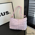 Fabric Folded Shoulder Padded Tote Bag