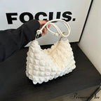 Fabric Folded Shoulder Padded Tote Bag