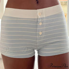 Fabric Pattern Button Sweatshort