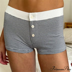 Fabric Pattern Button Sweatshort