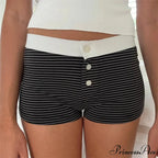 Fabric Pattern Button Sweatshort