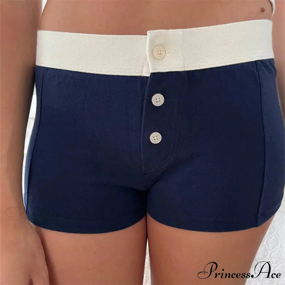 Fabric Pattern Button Sweatshort