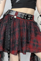 Asymmetrical Gothic Tulle Layered Skirt