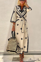 Fall Aromatic Hemp A-line Boho Dress