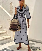 Fall Aromatic Hemp A-line Boho Dress