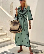 Fall Aromatic Hemp A-line Boho Dress