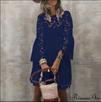 Fall Monochrome Lace Hollow Botanical Informal Botanical Dress