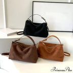 Fall Winter Dull Suede Cattle Leather Purse