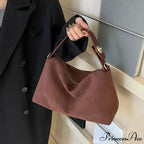 Fall Winter Dull Suede Cattle Leather Purse