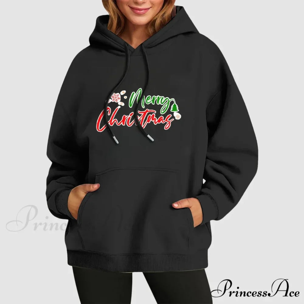 Fall Winter Funny Cute Kangaroo Pocket Long Sleeve Girl's Christmas Hoodie