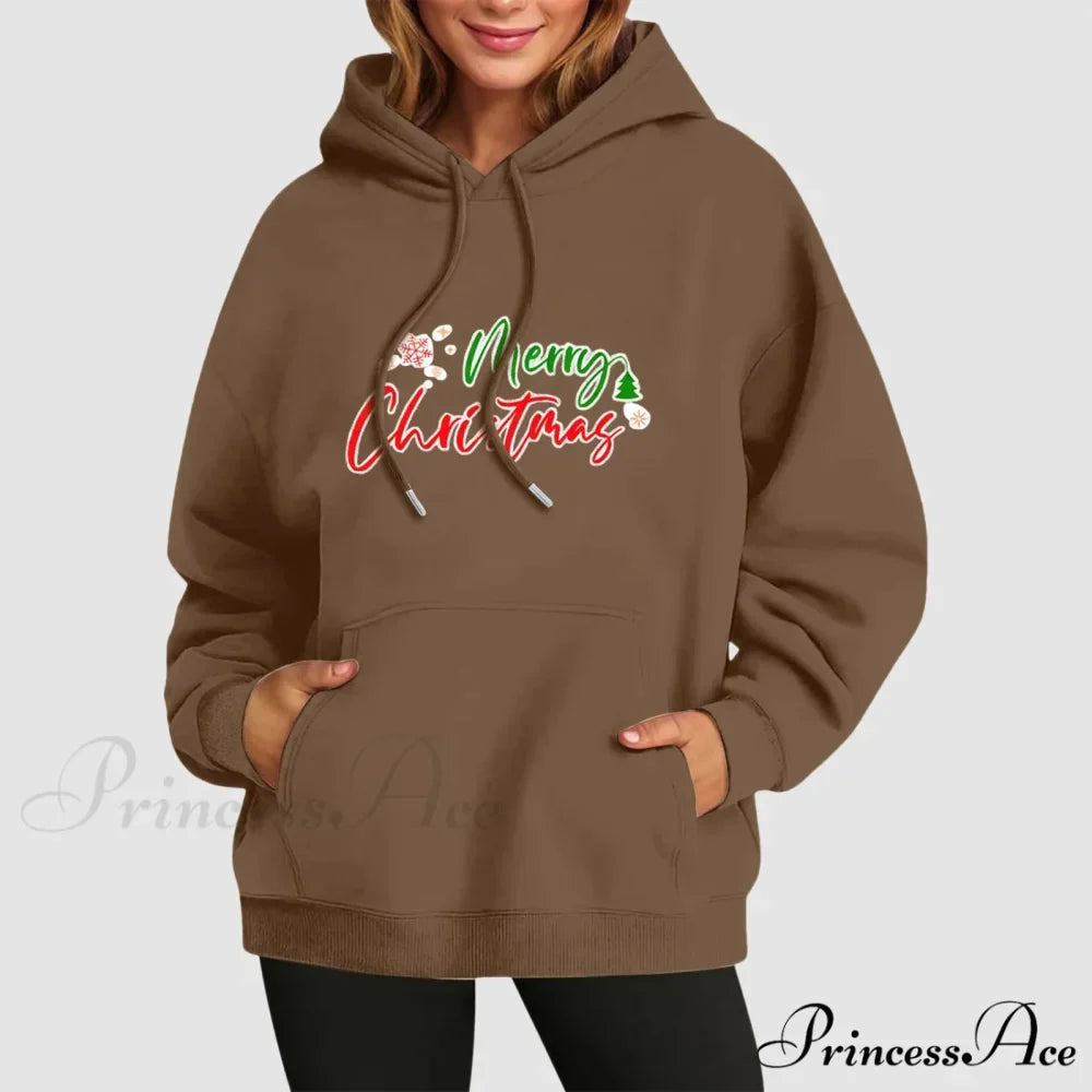 Fall Winter Funny Cute Kangaroo Pocket Long Sleeve Girl's Christmas Hoodie