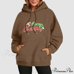 Fall Winter Funny Cute Kangaroo Pocket Long Sleeve Girl's Christmas Hoodie
