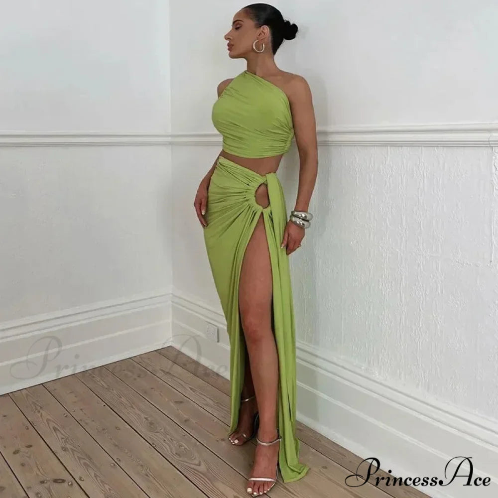 Fashion Asymmetric Sleeveless Maxi Dress