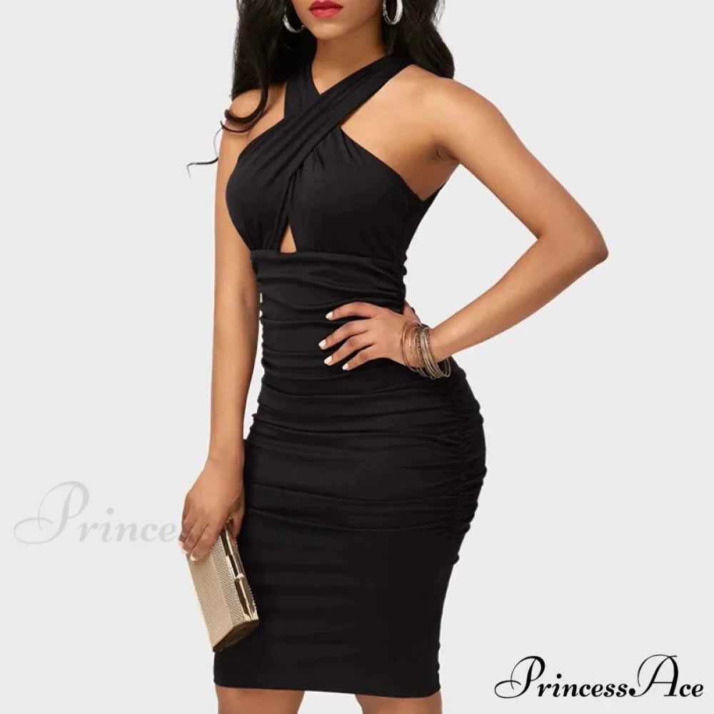 Fashion Backless Bodycon Knee-length Party Dress