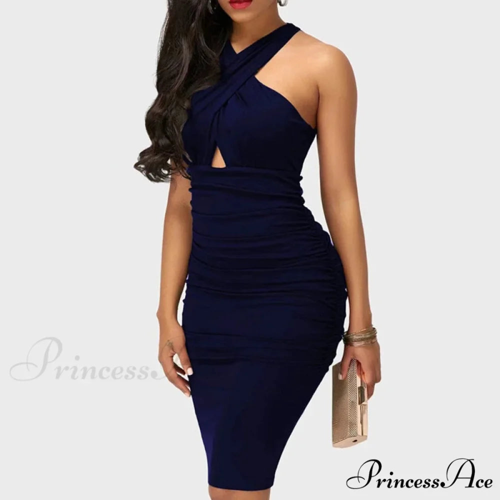 Fashion Backless Bodycon Knee-length Party Dress