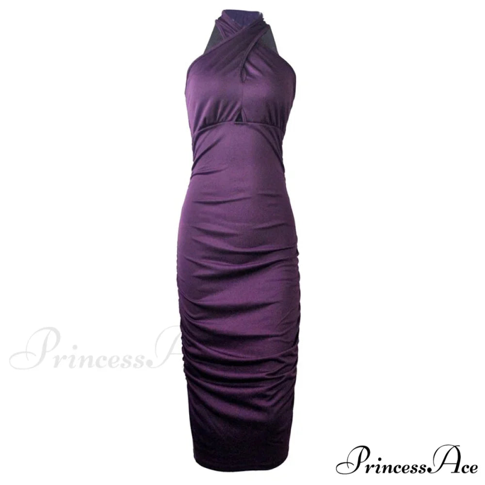 Fashion Backless Bodycon Knee-length Party Dress