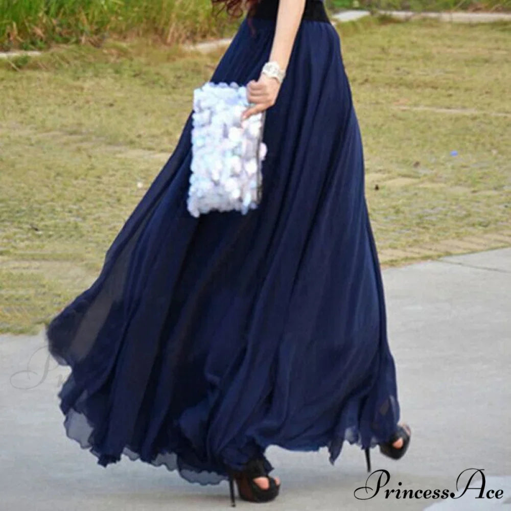 Fashion Chiffon Long Skirts