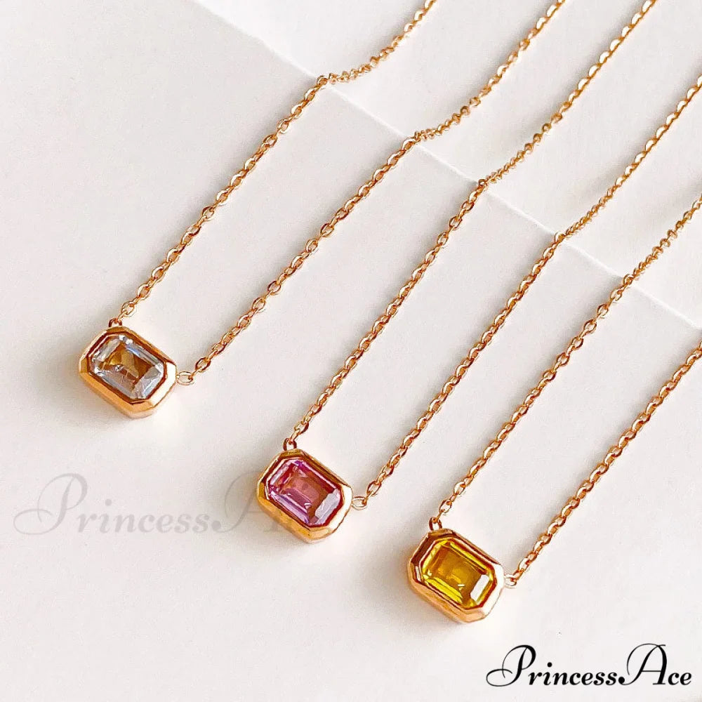 Fashion Delicate All-match Colorful Stone Necklace