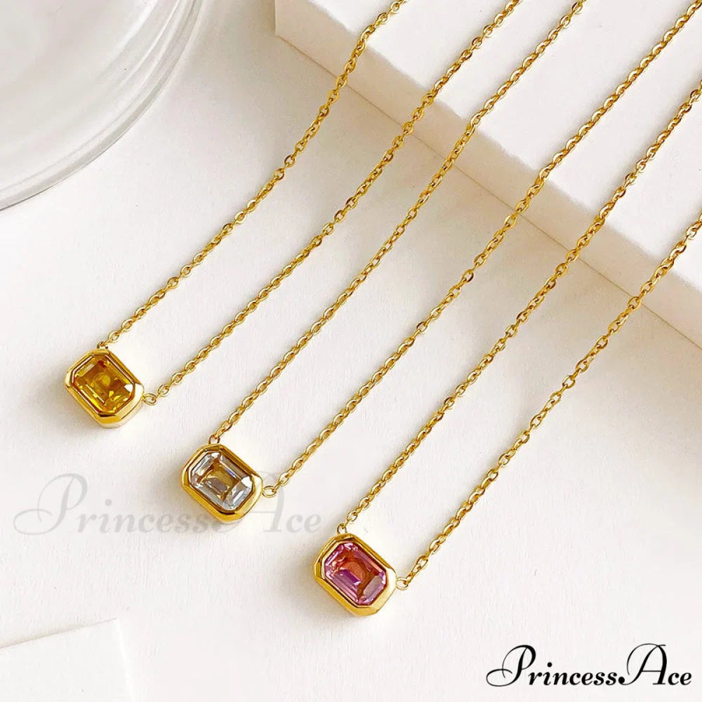 Fashion Delicate All-match Colorful Stone Necklace