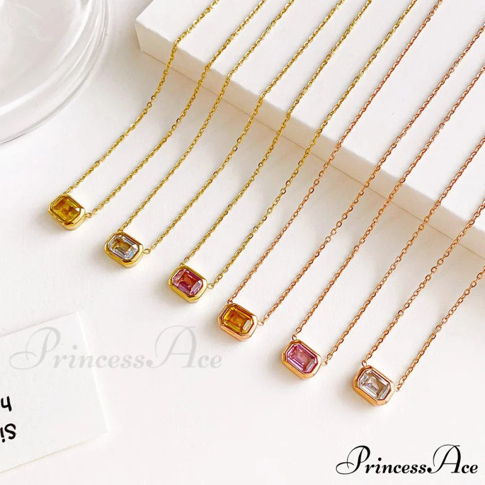 Fashion Delicate All-match Colorful Stone Necklace