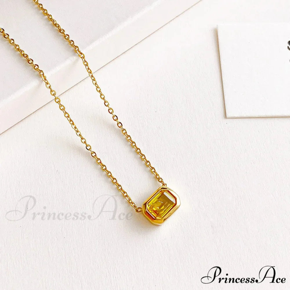 Fashion Delicate All-match Colorful Stone Necklace