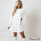 Fashion Dot Pom Pom Dress New Loose Casual Dress