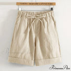 Fashion Elastic Waist Loose Shorts