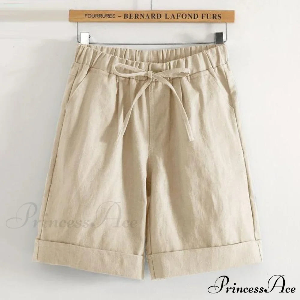 Fashion Elastic Waist Loose Shorts