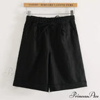 Fashion Elastic Waist Loose Shorts