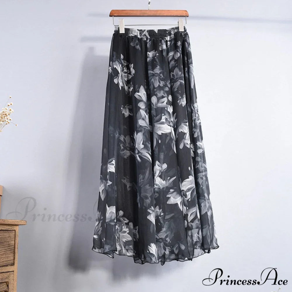 Fashion Florals Print Long Skirt
