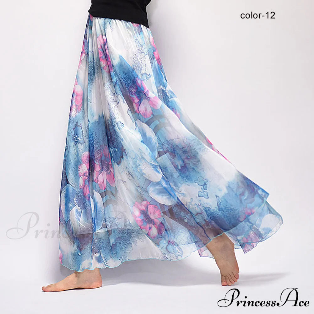 Fashion Florals Print Long Skirt