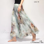 Fashion Florals Print Long Skirt
